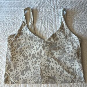 Lululemon Gray and Cream Leopard Print Align Tank